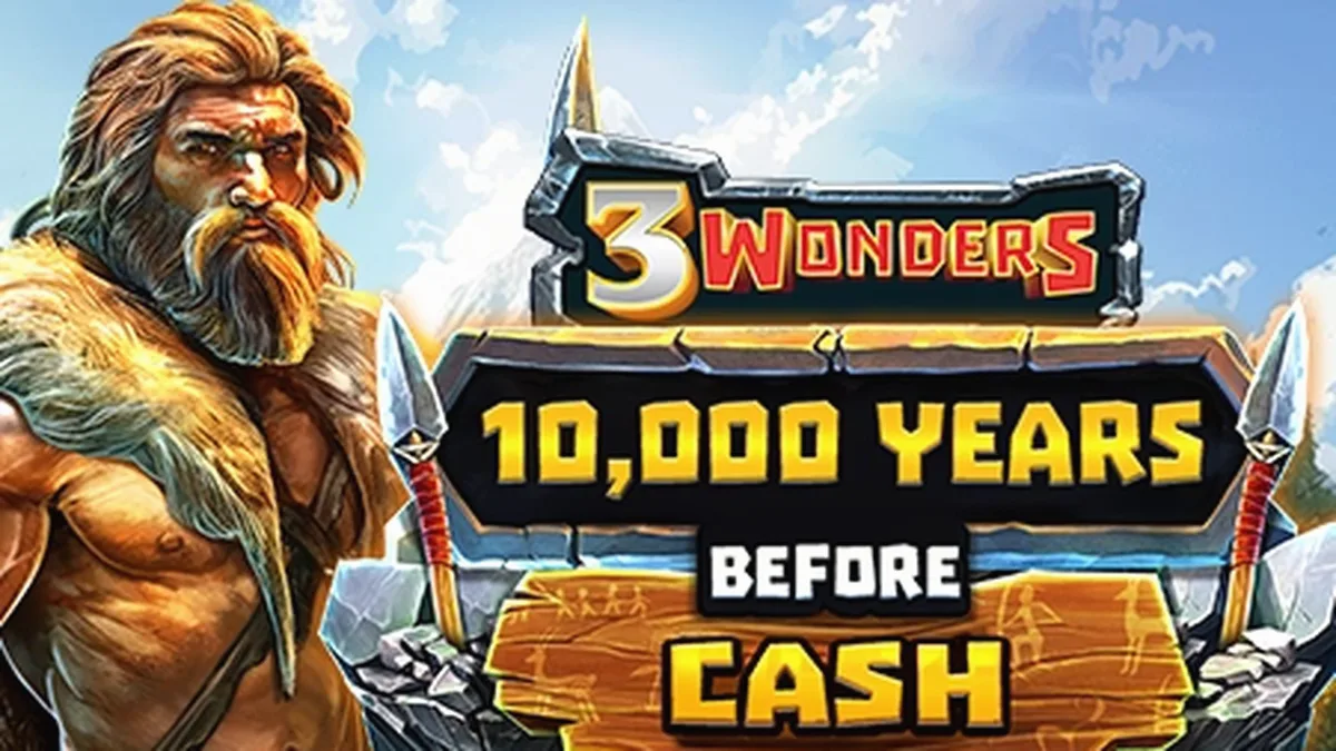 Cenário místico e pré-histórico do slot 10,000 Years Before Cash